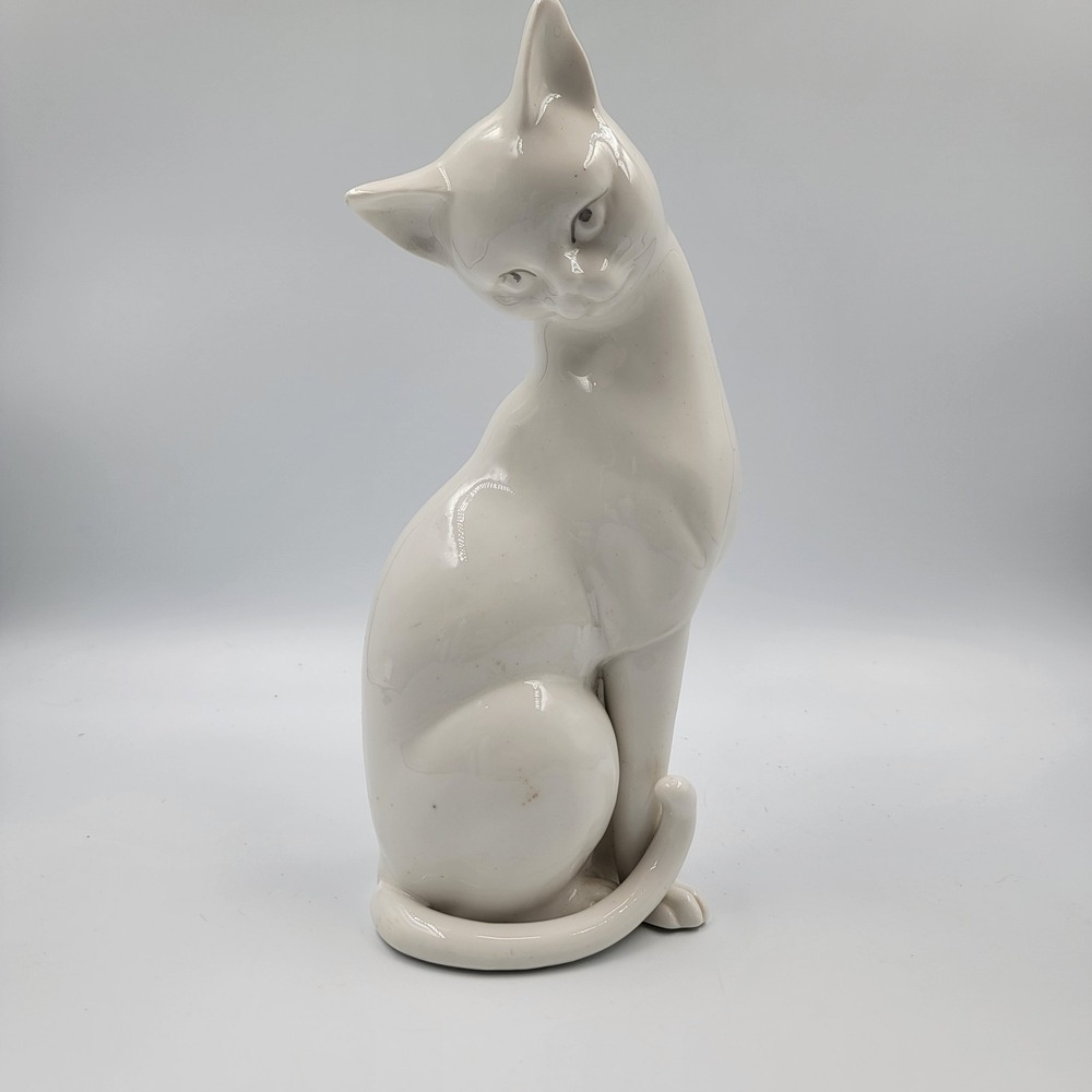 Vintage Lenwile Ardalt Porcelain CAT 9.7" tall Figurine 7934 made in Japan